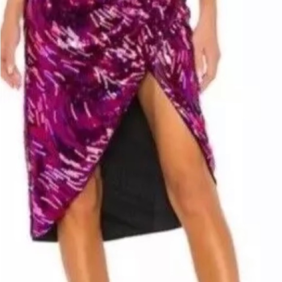 LPA Pink Strapless Sequin Cocktail Midi Dress - X-Small, NWT - Picture 7 of 10